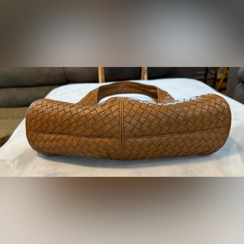 Bottega Venetta Intrecciato Shoulder Hobo Bag Brown - Picture 4 of 9